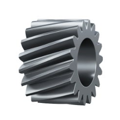 圓柱齒輪：螺旋齒輪　採用案例：減速機、電動工具、4輪傳動、切管機 等